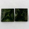 2.42 Total Carat Weight Asscher Natural Green Sapphire