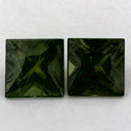 2.42 Total Carat Weight Asscher Natural Green Sapphire