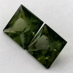 2.42 Total Carat Weight Asscher Natural Green Sapphire
