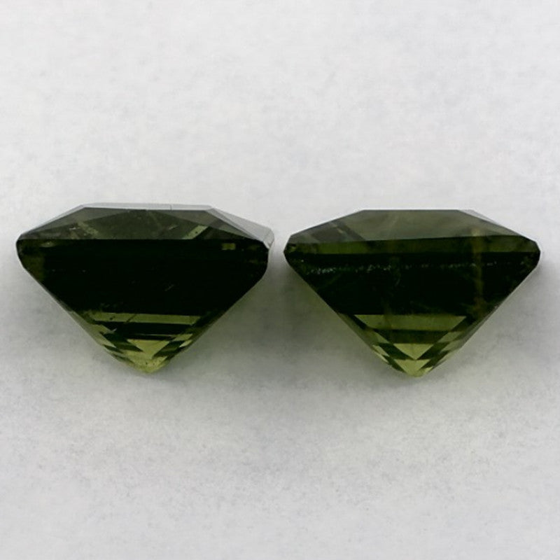 2.42 Total Carat Weight Asscher Natural Green Sapphire