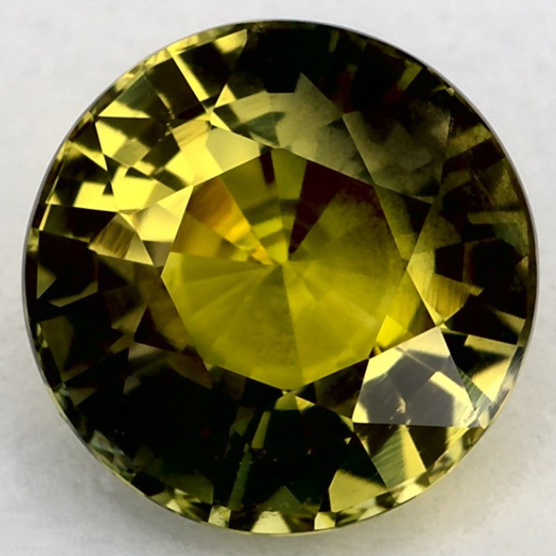 2.01 Carat Round Natural Green Sapphire
