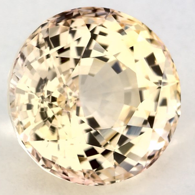 6.01 Carat Round Natural Yellow Sapphire