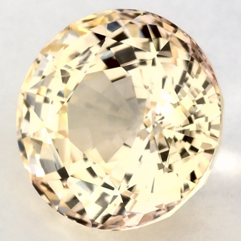 6.01 Carat Round Natural Yellow Sapphire