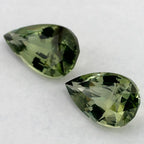 2.08 Carat Pear Natural Green Sapphire