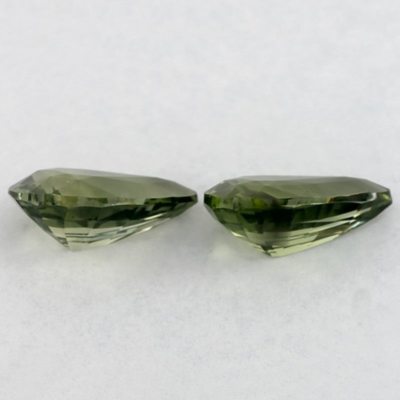 2.08 Carat Pear Natural Green Sapphire