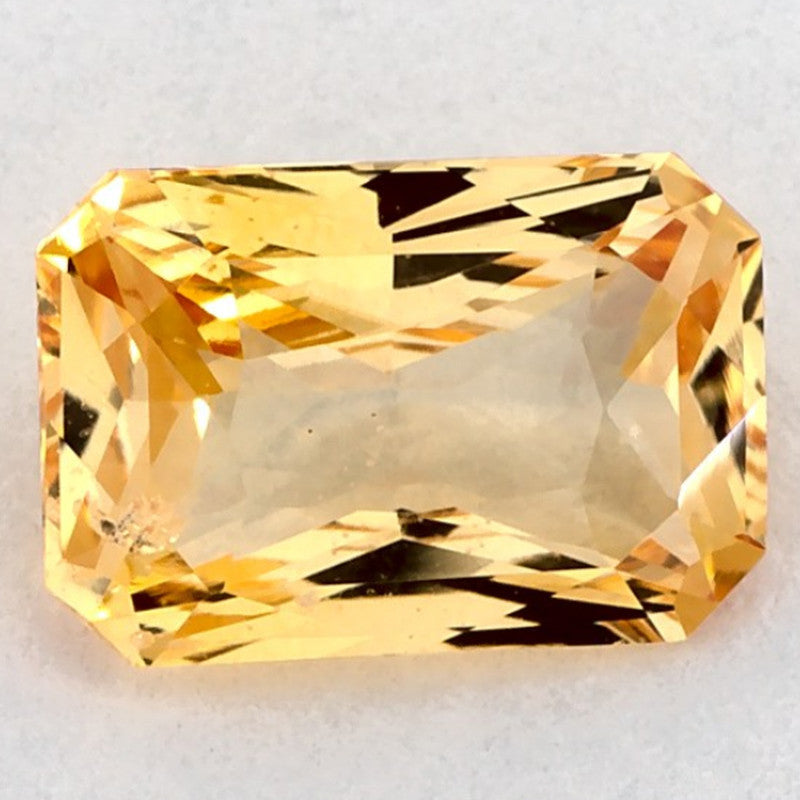 1.69 Carat Radiant Natural Yellow Sapphire