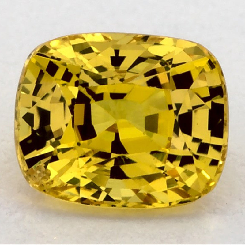1.52 Carat Cushion Natural Yellow Sapphire