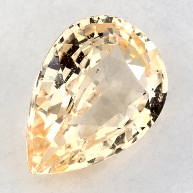 1.65 Carat Pear Natural Yellow Sapphire