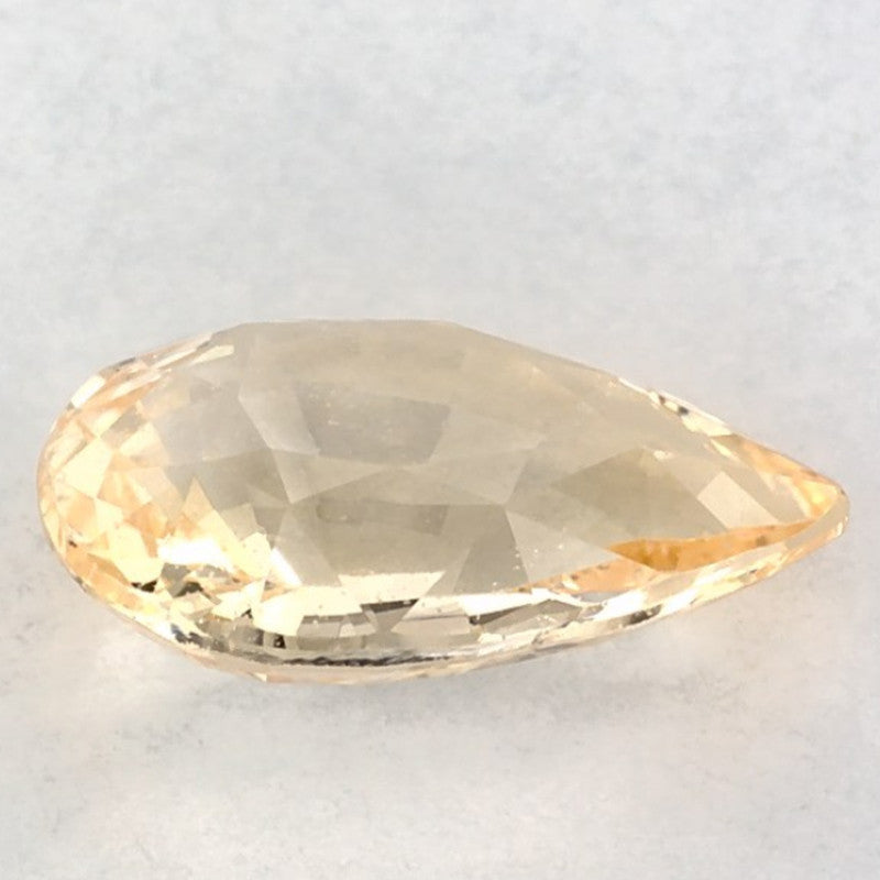 1.65 Carat Pear Natural Yellow Sapphire