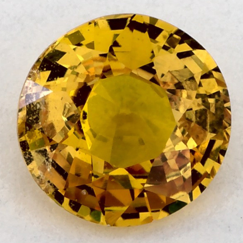 1.54 Carat Round Natural Yellow Sapphire