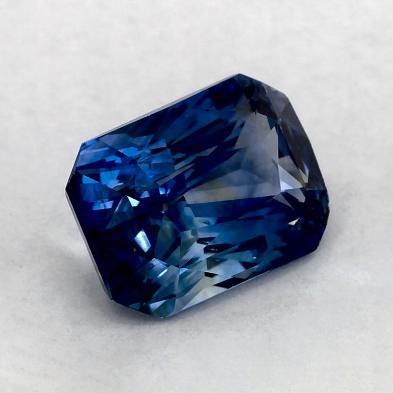 1.86 Carat Radiant Natural Blue Sapphire