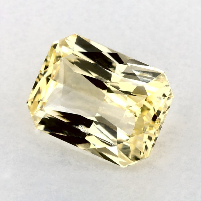 1.65 Carat Radiant Natural Yellow Sapphire