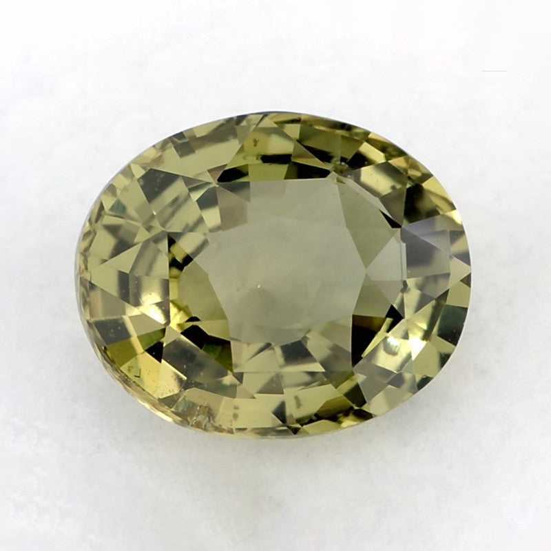 1.63 Carat Oval Natural Green Sapphire