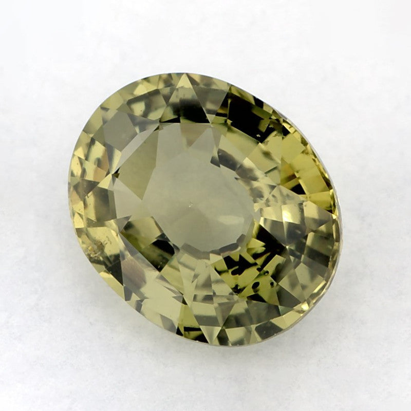 1.63 Carat Oval Natural Green Sapphire