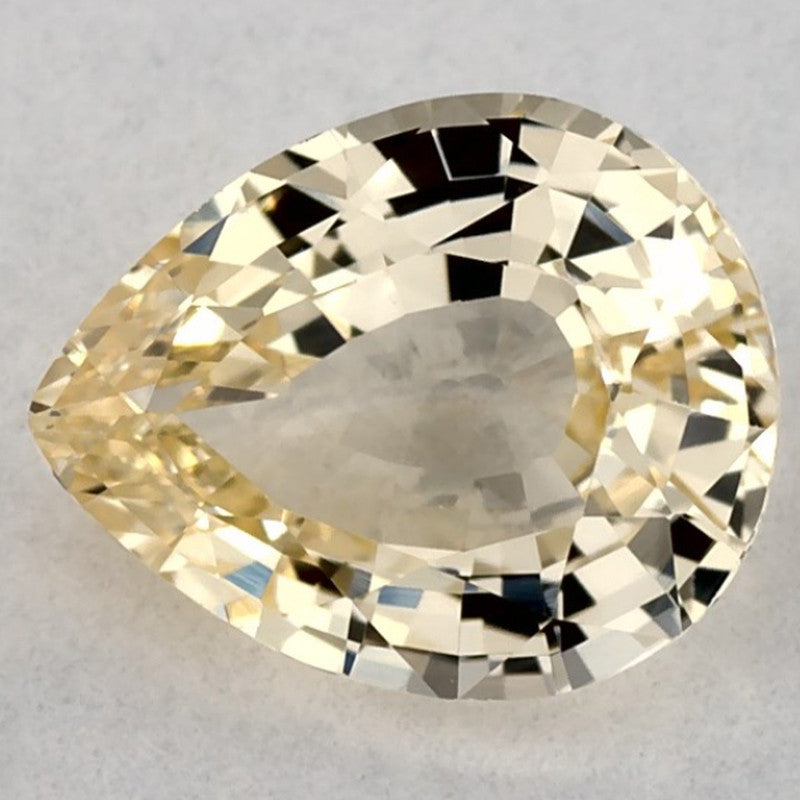 1.09 Carat Pear Natural Yellow Sapphire