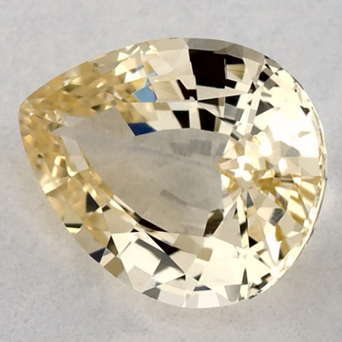 1.09 Carat Pear Natural Yellow Sapphire