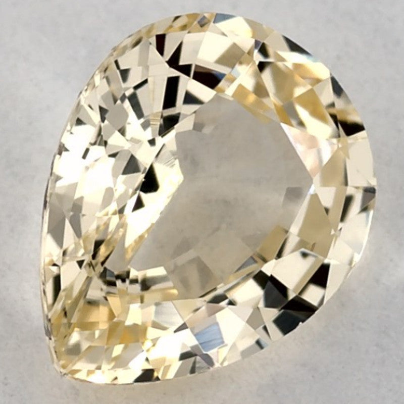 1.09 Carat Pear Natural Yellow Sapphire