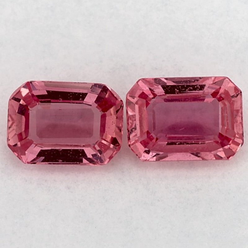 2.15 Total Carat Weight Emerald Natural Pink Sapphire