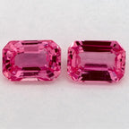 2.36 Total Carat Weight Emerald Natural Pink Sapphire