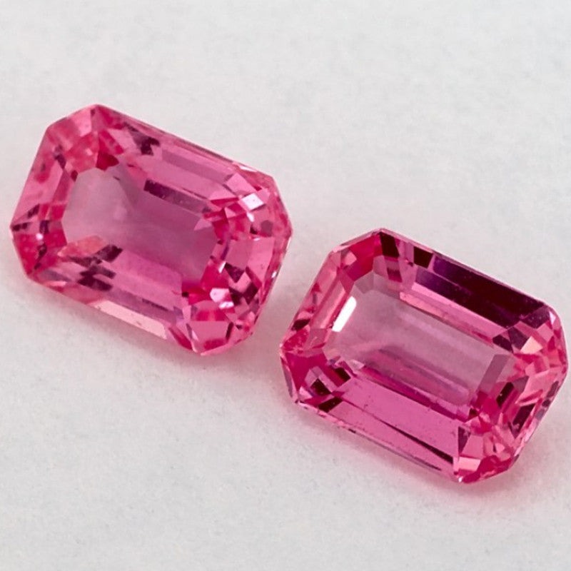 2.36 Total Carat Weight Emerald Natural Pink Sapphire