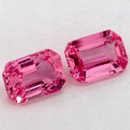 2.36 Total Carat Weight Emerald Natural Pink Sapphire