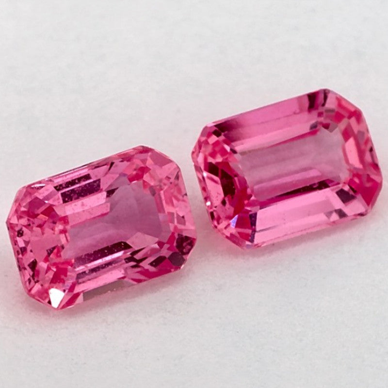 2.36 Total Carat Weight Emerald Natural Pink Sapphire