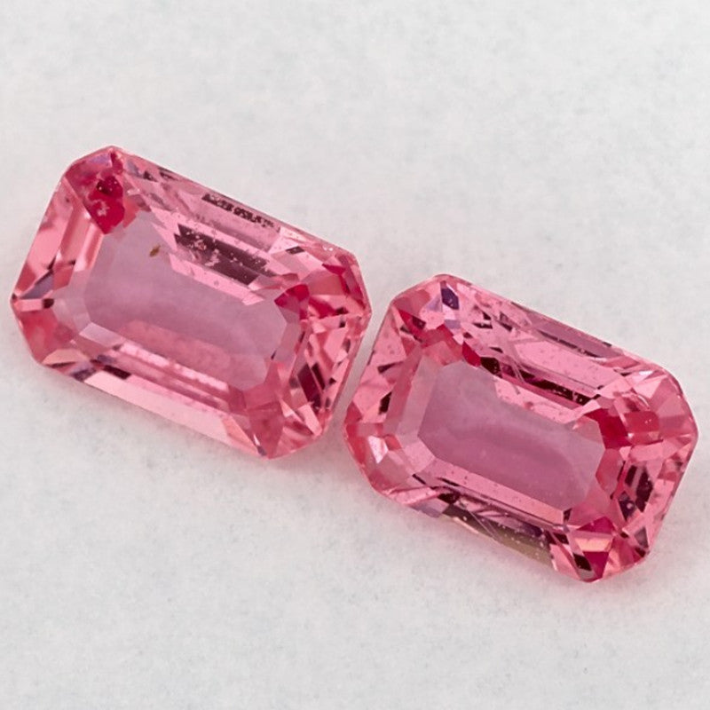 2.14 Total Carat Weight Emerald Natural Pink Sapphire