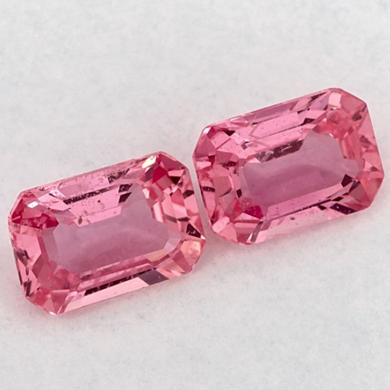 2.14 Total Carat Weight Emerald Natural Pink Sapphire