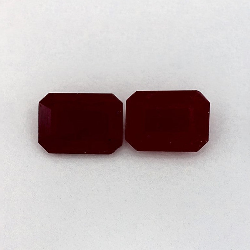 2.44 Total Carat Weight Emerald Natural Red Ruby