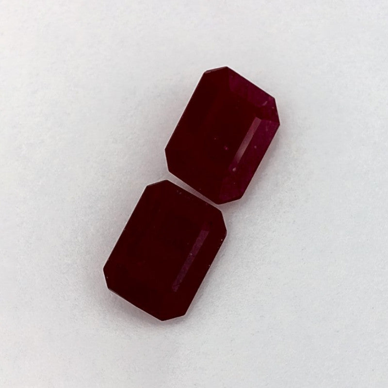 2.44 Total Carat Weight Emerald Natural Red Ruby