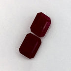 2.44 Total Carat Weight Emerald Natural Red Ruby
