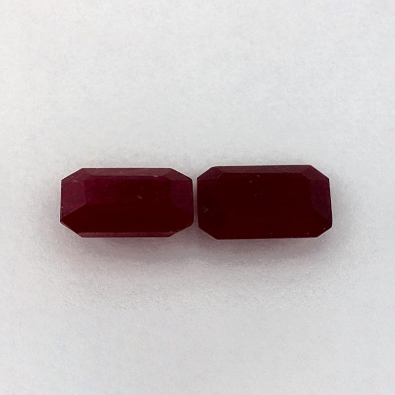 2.44 Total Carat Weight Emerald Natural Red Ruby