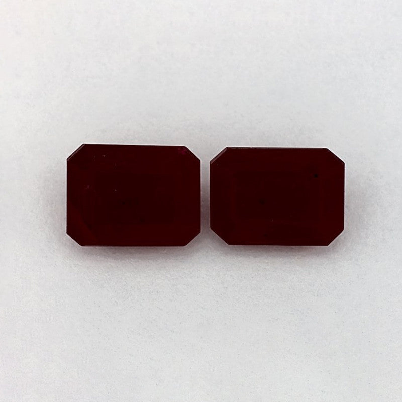 3.09 Total Carat Weight Emerald Natural Red Ruby