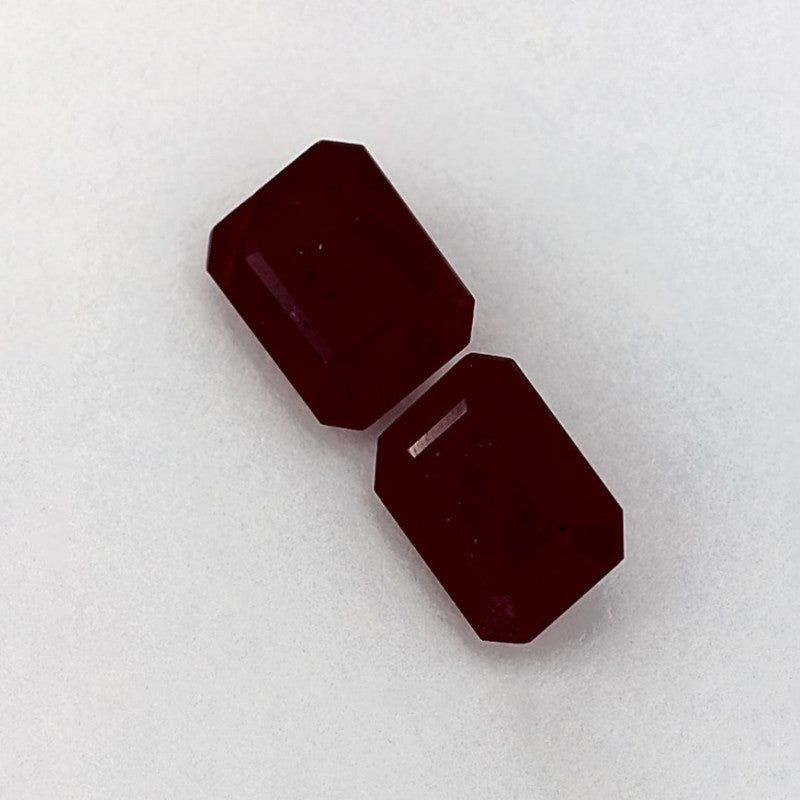 3.09 Total Carat Weight Emerald Natural Red Ruby
