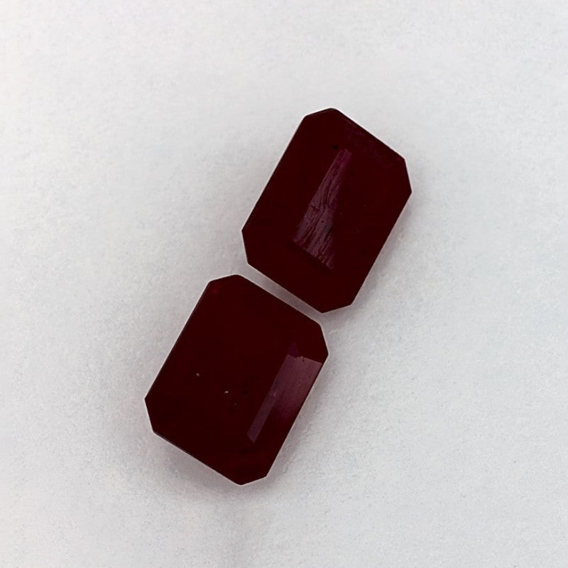 3.09 Total Carat Weight Emerald Natural Red Ruby