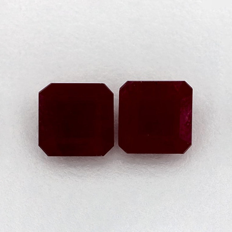 4.09 Total Carat Weight Emerald Natural Red Ruby