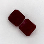 4.09 Total Carat Weight Emerald Natural Red Ruby