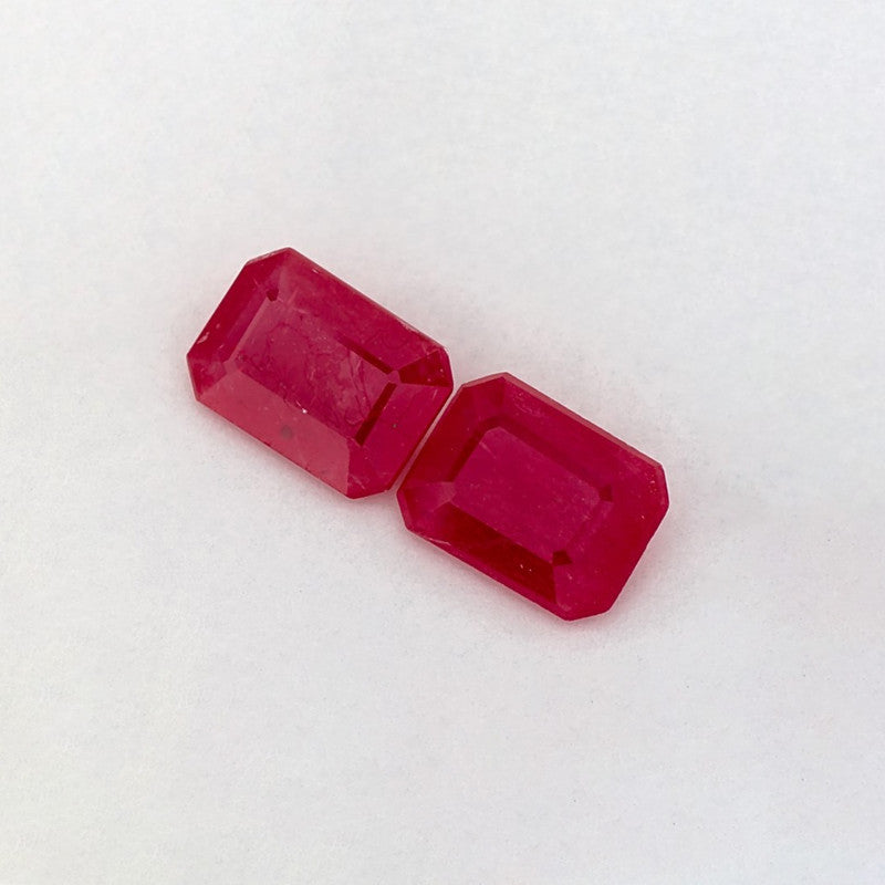 1.77 Total Carat Weight Emerald Natural Red Ruby