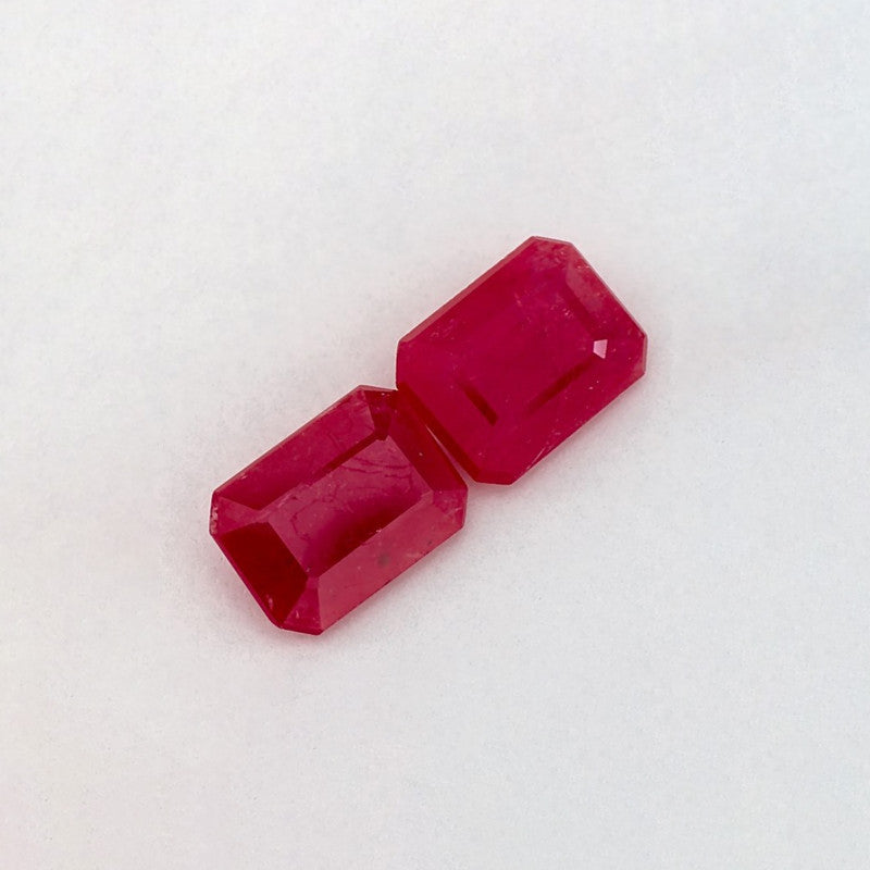 1.77 Total Carat Weight Emerald Natural Red Ruby