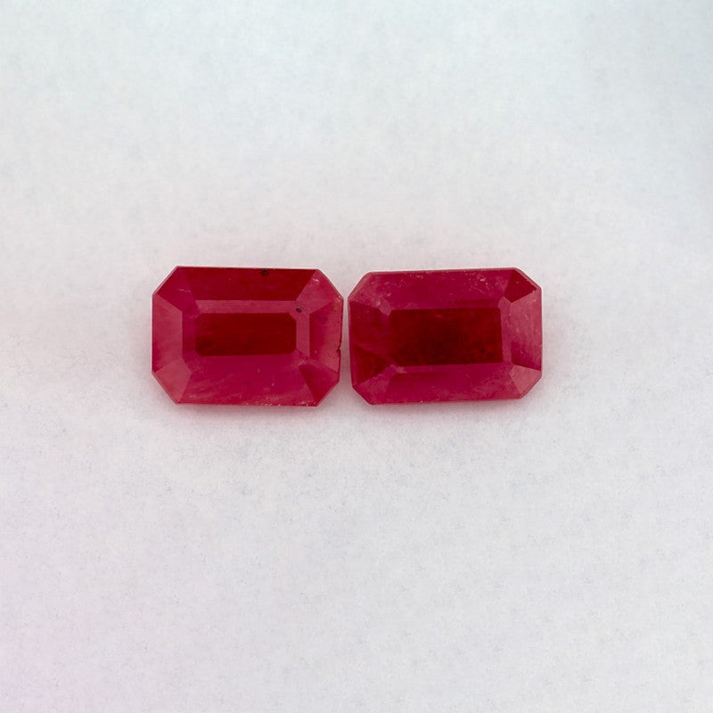 1.83 Total Carat Weight Emerald Natural Red Ruby