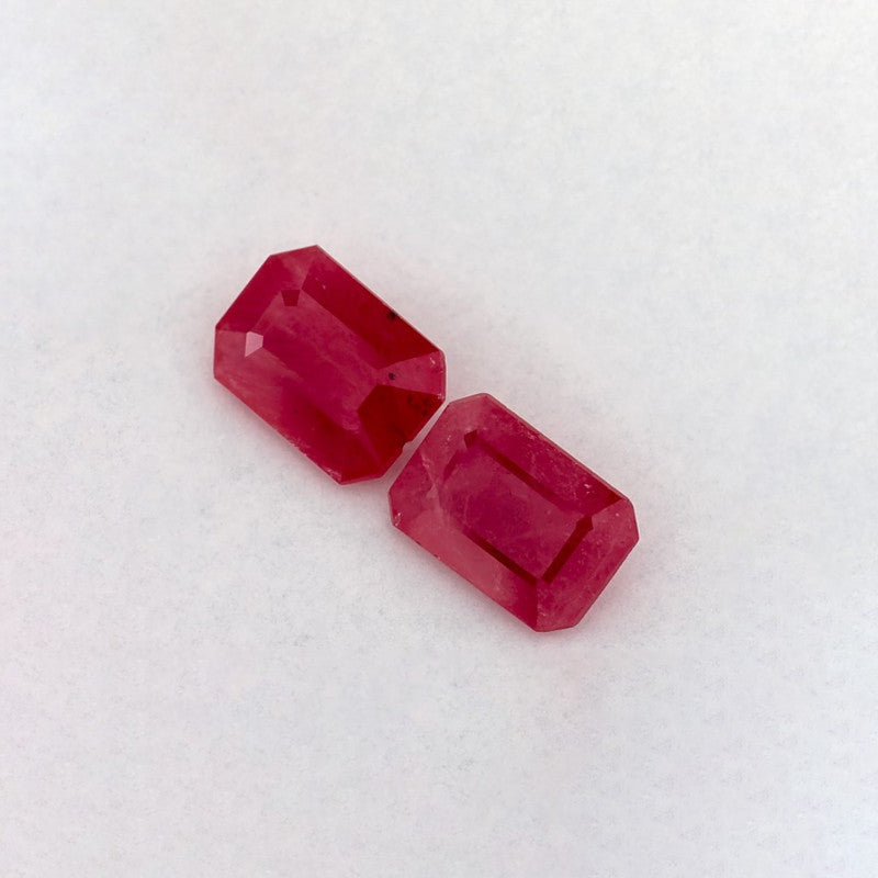 1.83 Total Carat Weight Emerald Natural Red Ruby