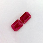 1.83 Total Carat Weight Emerald Natural Red Ruby