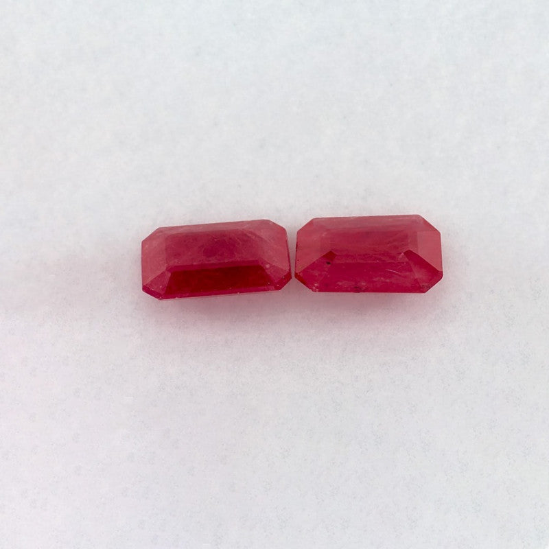1.83 Total Carat Weight Emerald Natural Red Ruby