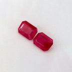 1.90 Total Carat Weight Emerald Natural Red Ruby