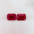 1.96 Total Carat Weight Emerald Natural Red Ruby