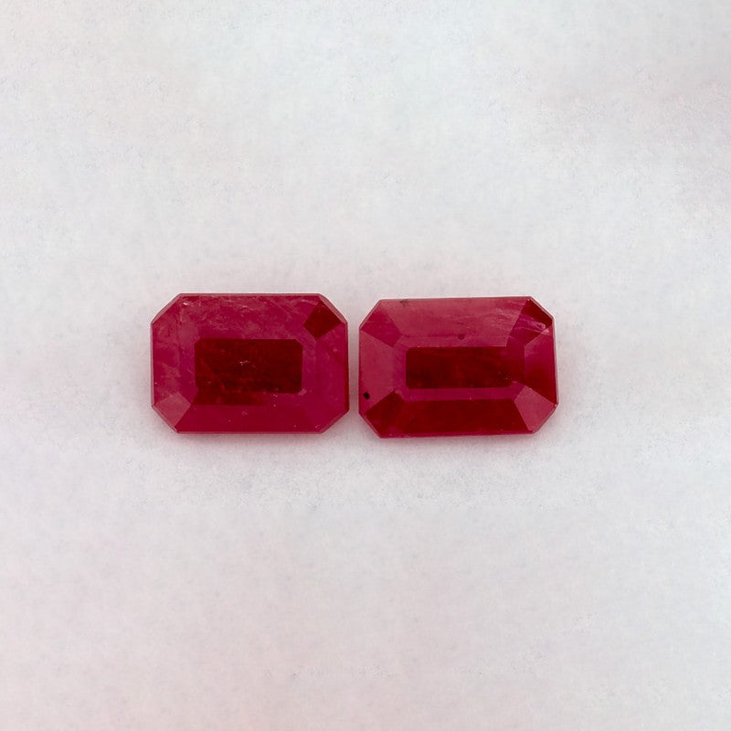 1.96 Total Carat Weight Emerald Natural Red Ruby
