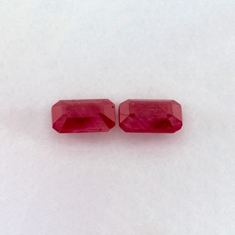1.96 Total Carat Weight Emerald Natural Red Ruby