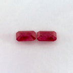 1.96 Total Carat Weight Emerald Natural Red Ruby