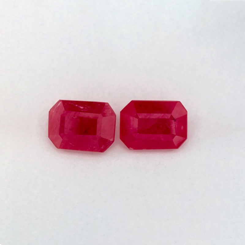 1.99 Total Carat Weight Emerald Natural Red Ruby