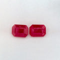 1.99 Total Carat Weight Emerald Natural Red Ruby